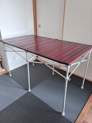 FIELDOOR ロールテーブル レジャーテーブル コンパクト収納（高さ調整可能）