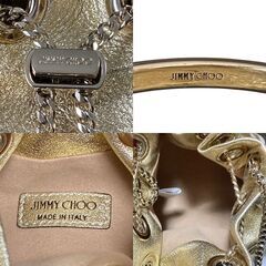 美品 JIMMY CHOO MICRO BON BON ジミーチュウ マイクロ ボンボン ミニ バッグの画像