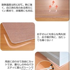 ECO PLUS] 冷蔵庫 マット キズ防止 凹み防止 床保護シート Sサイズ 53×62cm 〜200Lクラス 厚さ2mm 無色 透明 国内正規一年保証の画像