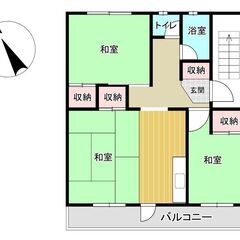 中古マンション　小山ハイコーポ2号棟(3K) 80万円 - 小山市