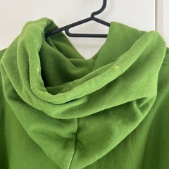 UNIQLO U サイドスリットフーディ パーカー　 グリーン　Lの画像