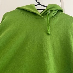 UNIQLO U サイドスリットフーディ パーカー　 グリーン　Lの画像