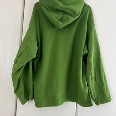 UNIQLO U サイドスリットフーディ パーカー　 グリーン　Lの画像