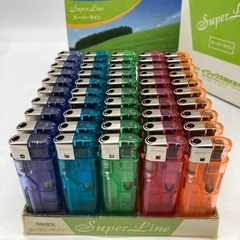 絵柄ナシ②100円使い捨てライター50本入り　スーパーライン　i...