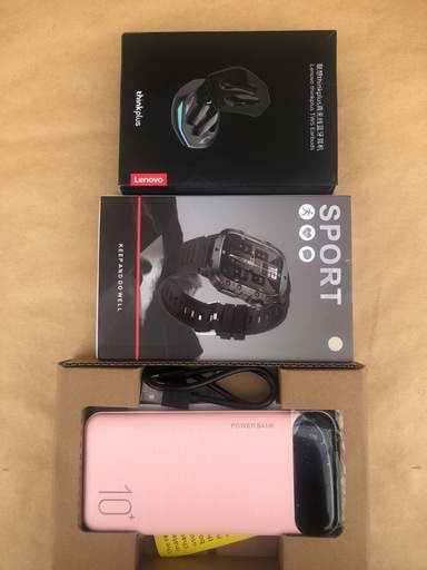 取引成立済 3点セット　スマートウォッチ　イヤホン　モバイルバッテリー