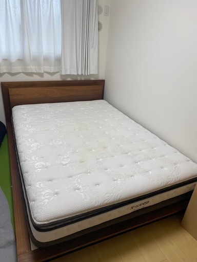 ☆ベッドフレームダブルサイズ黒木目愛知県名古屋市引き取り限定