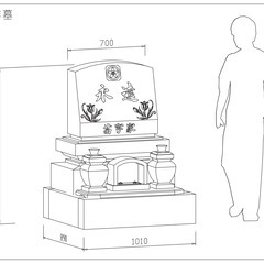 新品【洋墓】中国 黒龍江省産 青御影石使用！【74万円・設置込み】01の画像