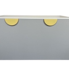IKEA SMÅSTAD スモースタード ベンチ おもちゃ収納付き, ホワイト／グレーの画像