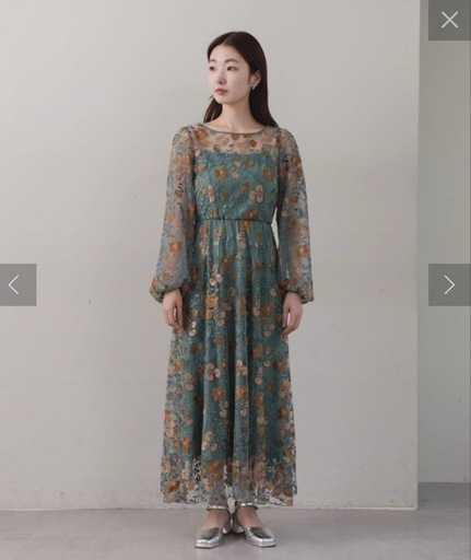 Kastane/オケージョン/embroidery organdy dress