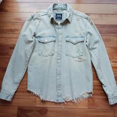 ダメージ加工メンズシャツZARA(L)