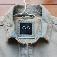 ダメージ加工メンズシャツZARA(L)の画像