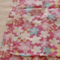 手ぬぐい　梅　花　ピンク　白梅　紅梅　桃色　桜　桜梅桃李　水色の画像