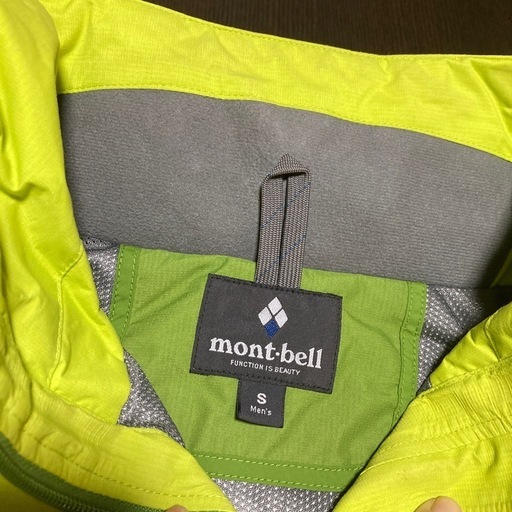 【美品】mont bell モンベル　シャルモパーカ　メンズSサイズ　フラッシュグリーン　マウンテンパーカー　アウトドア