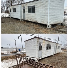 I5. 2階建てスーパーハウス 1棟 幅224ｃｍ長さ554ｃｍ高さ241ｃｍ プレハブ ユニットハウス 格安運送　江別市発 現在 コンテナハウスの画像
