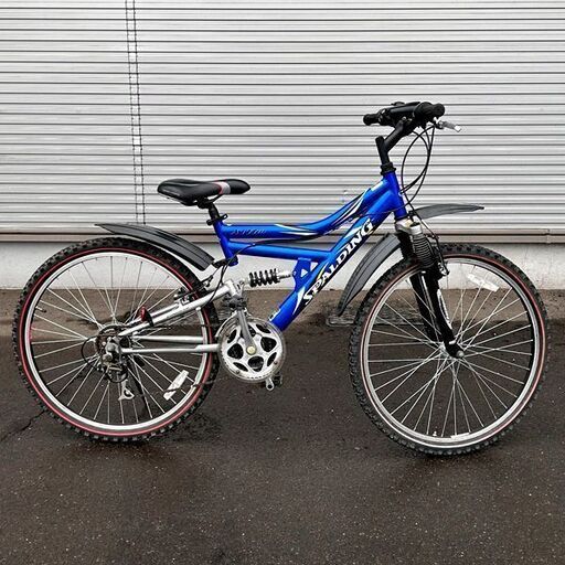 SPALDING/スポルディング 26インチマウンテンバイク フルサス 3×6段変速 ブルー 札幌 東区 店頭引取り歓迎