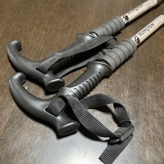 HongJun トレッキングポール　登山杖　T型　アンチショック　95〜110cm 伸縮式の画像