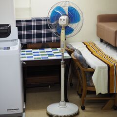 動作品 70's ビンテージ HITACHI 日立 スタンドファン  3枚羽根 大型 扇風機 リビングファン アンティーク 昭和レトロの画像