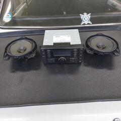 🟦トヨタ純正CD💿ラジオAUX /USB /15cmスピーカー🔊セット/の画像