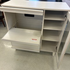 K2503-591 配送不可 アイリスオーヤマ キッチンキャビネット KBN-9390 フラップ扉2枚 キズ汚れシミ有り の画像