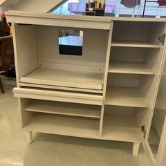 K2503-591 配送不可 アイリスオーヤマ キッチンキャビネット KBN-9390 フラップ扉2枚 キズ汚れシミ有り の画像