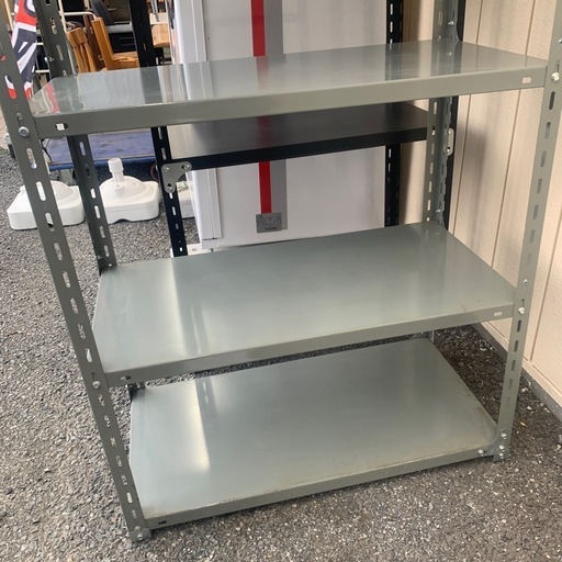 スチールラック4段 グレー ※2400010495632