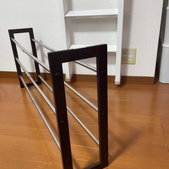 ニトリ　二段重ねできる伸縮シューズラックの画像