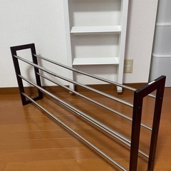 ニトリ　二段重ねできる伸縮シューズラックの画像