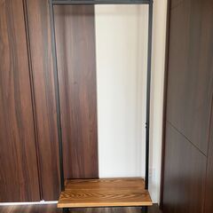 木製　アイアン　ハンガーラック