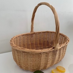 バスケット　かご【ヴィンテージ】（M)の画像
