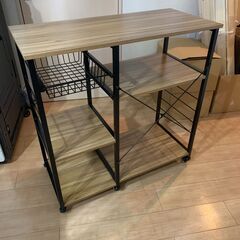 【美品】キッチンワゴン、レンジ台、レンジボードの画像