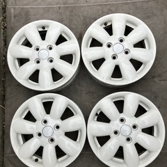 スズキラパン純正　ホワイト14インチ 4.5J +45 4本　堂