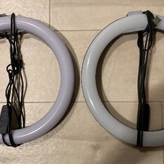 リングライトやや大型(真ん中にスマホを装着するタイプ)