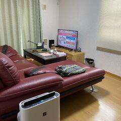 只今、交渉中3/29引取り限定　茨城県水戸市河和田町　L字ソファー　3人掛けソファーの画像