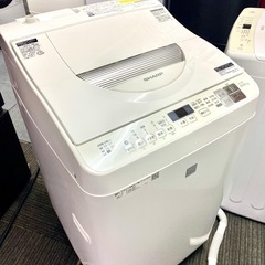 北九州市内配送無料　保証付き シャープ製/2019年式/5.5kg/洗濯乾燥機/ES-T5E6-KW