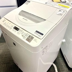 北九州市内配送無料　保証付き シャープ製/2019年式/5.5kg/洗濯乾燥機/ES-T5E6-KW