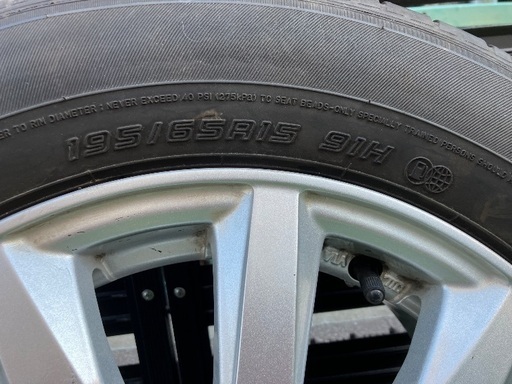 （商談中）中古サマータイヤ　グッドイヤー　195/65 R15 4本セット　ホイール付き
