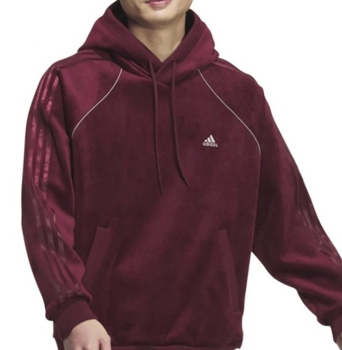 adidas ビヨンド ルーズフィット ベロア プルオーバーパーカー adidas/アディダス ベロアスウェットパンツ