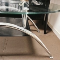 ガラス天板　ローテーブル
  の画像