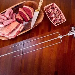 バーベキュー　スティック　電池式自動回転　ステンレス　シュラスコ...