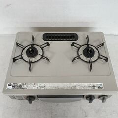 【Rinnai】リンナイ グリル付き ガステーブル LPガス用 KGM33NBEL 2015年製 シャンパンメタリック 動作確認済 外箱付 Siセンサー Y1179の画像