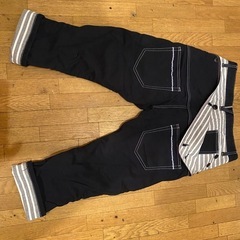 美品サルエルショートハーフパンツ切り替えデニムジーンズ切り替えし夏春秋　ワークペインターアウトドアの画像