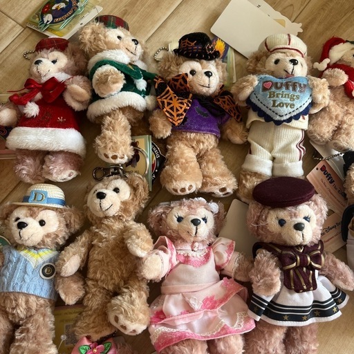 ダッフィー　シェリーメイ　ぬいぐるみバッジ　まとめ売り