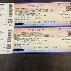 3月29日土曜日　広島カープ対阪神タイガース　レフト指定席