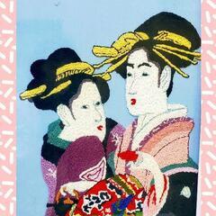 舞妓さん絵、浮世絵、歌舞伎絵、刺繍絵
、刺繍絵画、舞妓さん絵画、歌舞伎絵画、舞妓、絵画、刺繍の画像