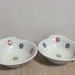 花柄　小皿2枚セット