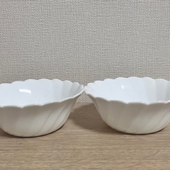 深皿 2個セット　プリーツ模様