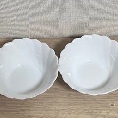 深皿 2個セット　プリーツ模様の画像