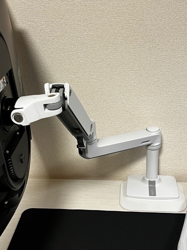 美品】エルゴトロン LX デスクマウント モニターアーム ホワイト/白