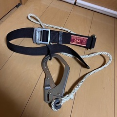 中古品【安全帯 ツヨロン】ロープ式 スライドバックル