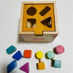 ニチガン　型はめパズル　ポストボックス　木製おもちゃ